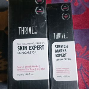 Skincare Oil And Stretch Marks Serum Cream Combo