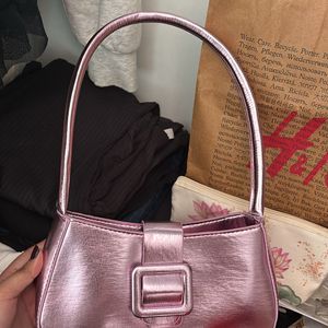 SAVANA METALLIC PURPLE SHIMMER HANDBAG