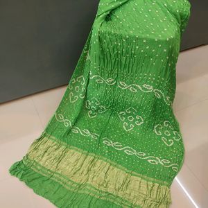 Gaji Silk Bandhej Saree