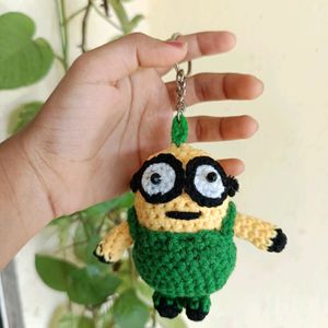 Crochet Minion keychain