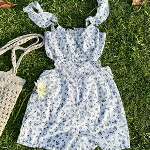 Pinteresty Ruffled Floral Playsuit