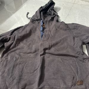 Men Hoodie With Buttons