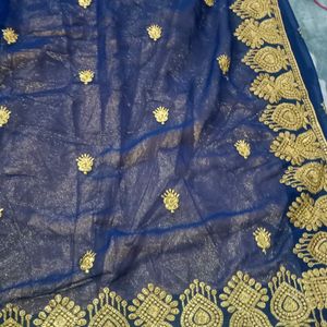 Saree Party Wear With Blouse Peic