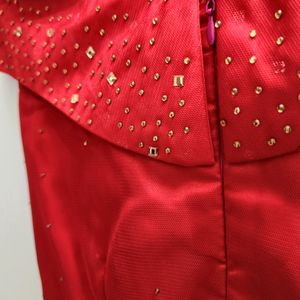 Custom Stitched Red Gown