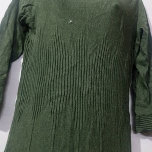 Woolen Olive Green Kurta