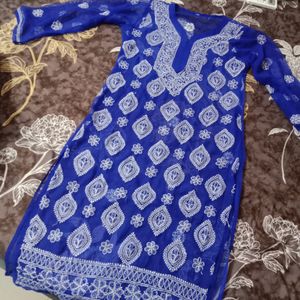 Chikankari Straight Kurti