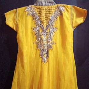 Beautiful Yellow Anarkali Dress 👗🌸✨