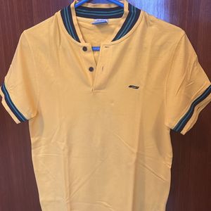 Yellow Jack&Jones Chinese Collar T-shirt