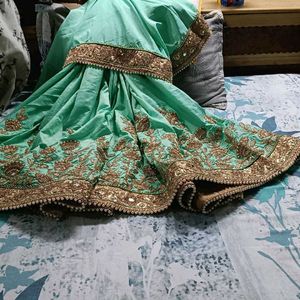 Heavy Green Saree