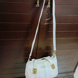 Hidesign Broadway White Leather Bag
