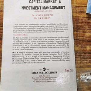 Capital Market &investment Management