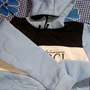 Mens Hoodies Gucci Brand Blue Colour