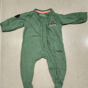 Baby Pink + Green Explorer Onesie