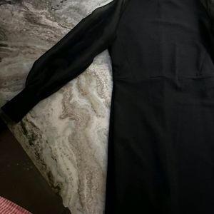 Black Midi Full Slevves Dress