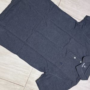 Allen Solly Men Large Grey T Shirt