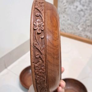 New Wooden Antique Bowl Set Of 3