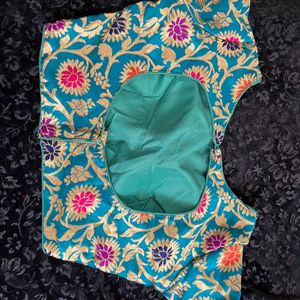 Green Brocade Flower Design Stitched Blouse