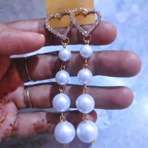 Long Stone And Moti Earing