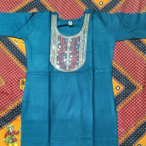 Rayon Embroidery Work Kurti