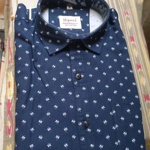 Navy Blue Semi Formal Shirt