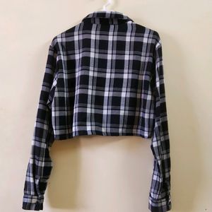 Checkered Crop Shirt