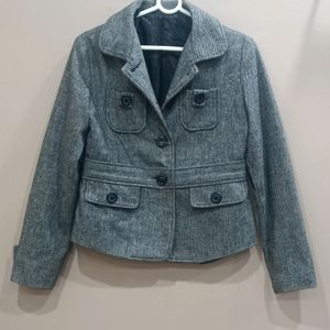 Women Checked Overcoat