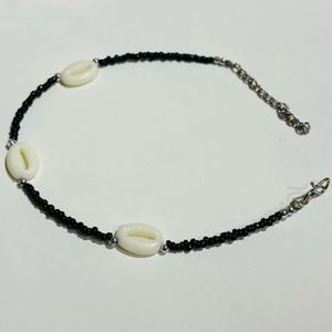 Stylish Silver Oxidized Anklet