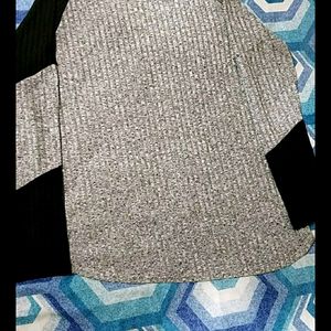 Newly Shimmer Grey Top Full Sleeves