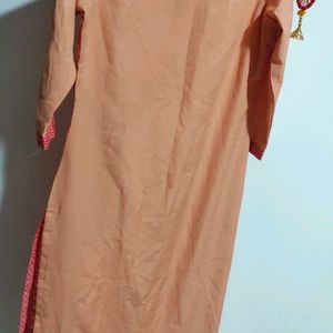 Orange And White Kurti