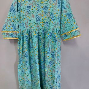 Anarkali Model Kurta - Blue