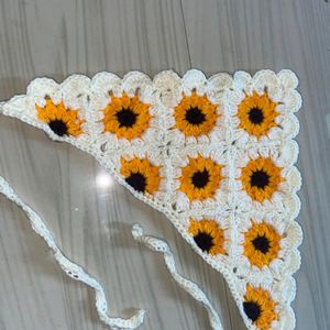 CROCHET SUNFLOWER HEAD BANDANA 🌻🌻🌻