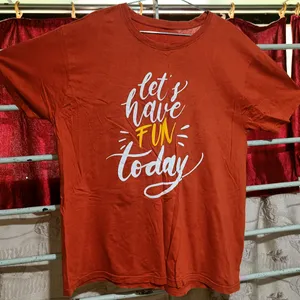 men t-shirt cotton rust colour