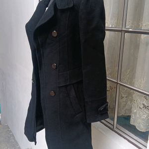 Black Woollen Overcoat