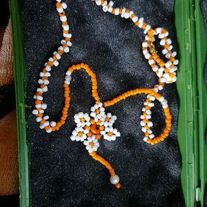 Orange&white Necklace