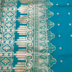 Banarsi Green Saree