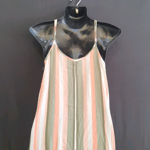 Korean High Low Multicolored Dress | Bust 38