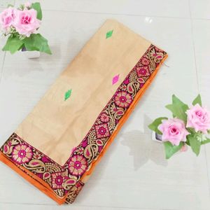 Double Colour Designer Sowcarpet Saree For Womens