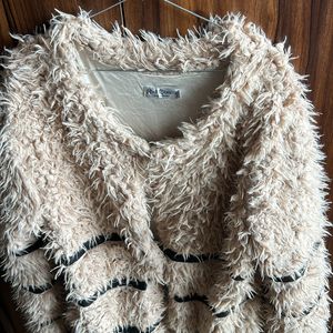 Furr Faux Leather detailing Coat