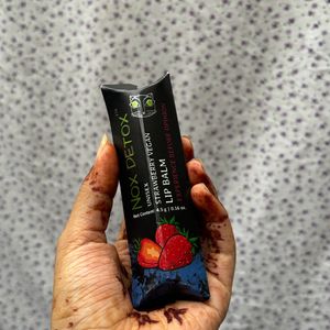 Nox Detox  strawberry, vegan lip balm