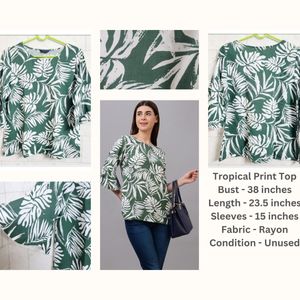 New Tropical Print Top