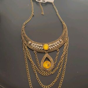 Long Golden Necklace