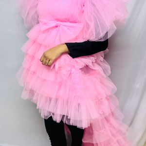 High Low Ruffle Gown For Sale