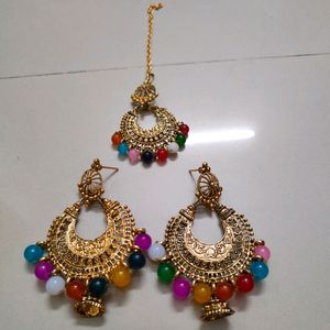 New Earings With Msg Tika