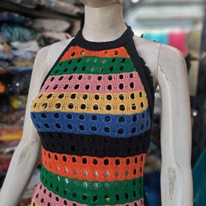 Crochet Multicolour Dress