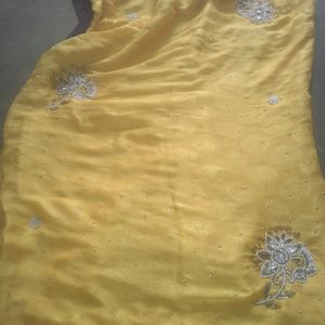 Yellow Heavy Saree