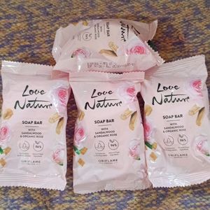 Love Nature Sandalwood & Organic Rose Soap Combo