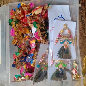 Laddu Gopal Pagdi With Mala Mukut Set