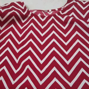 Sassystripes White Maroon Top For Women And Girls