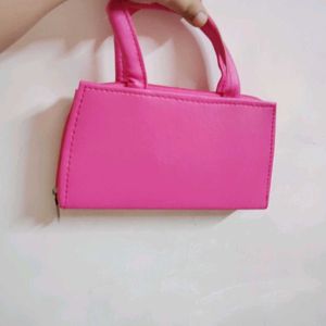 Black& Pink Combo Handbags For Women