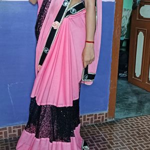 Pink 🩷 Colour Saree 😍